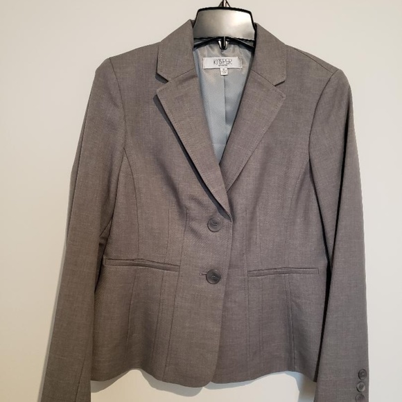 Kasper Lined Gray Jacket - Picture 1 of 4
